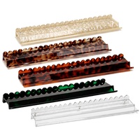 Support magnétique en acrylique en forme de U pour Mahjong, règle de placement de tuiles de Mahjong style américain en écaille de tortue, et outil de gestion des tuiles
