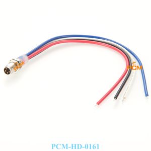 Prise M8 étanche avec <span class=keywords><strong>fil</strong></span> <span class=keywords><strong>de</strong></span> 20cm IP67 mâle 3/4 broches câble <span class=keywords><strong>de</strong></span> connecteur d'aviation M8 faisceau <span class=keywords><strong>de</strong></span> câblage panneau prise capteur cloison cordon - Product Image 1