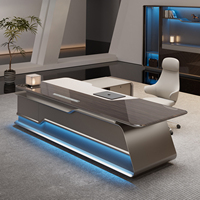 Bureau de direction en forme de L en MDF minimaliste italien avec hauteur réglable - Ensemble de mobilier commercial modulaire moderne