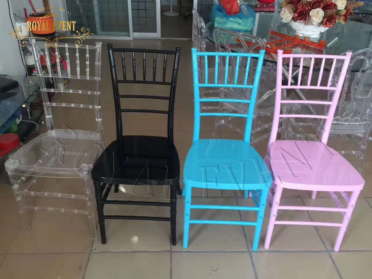 Black/pink/blue/transparent