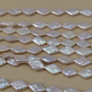 Perles d'eau douce baroques en forme de diamant, perles blanches naturelles, perles en vrac pour bijoux DIY, boucles d'oreilles, bracelets, colliers, accessoires - Product Image 2