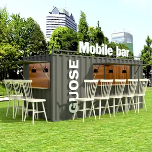 Neueste wind abweisende Sandwich platte schnell installieren Stahlrahmen 20ft Outdoor Food Shop vorgefertigte Container mobile Bar
