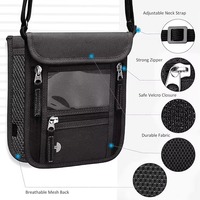 Portefeuille de voyage unisexe personnalisé anti-RFID en nylon Ripstop, pochette fine pour passeport, pour un rangement sûr en voyage à l'étranger