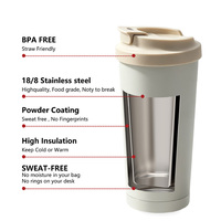 Gobelet à café personnalisé avec logo, 12 oz, à pois menthe, double paroi en acier inoxydable, isolation thermique 6-12h, couvercle rabattable anti-fuite