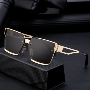 Lunettes de soleil carrées personnalisées, verres PC UV400, style Instagram, emballage en boîte, JD-98214 - Product Image 1