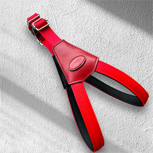 Harnais respirant personnalisé, doux, réglable, en cuir et caoutchouc, laisse pour chien, collier, laisse résistante - Product Image 6