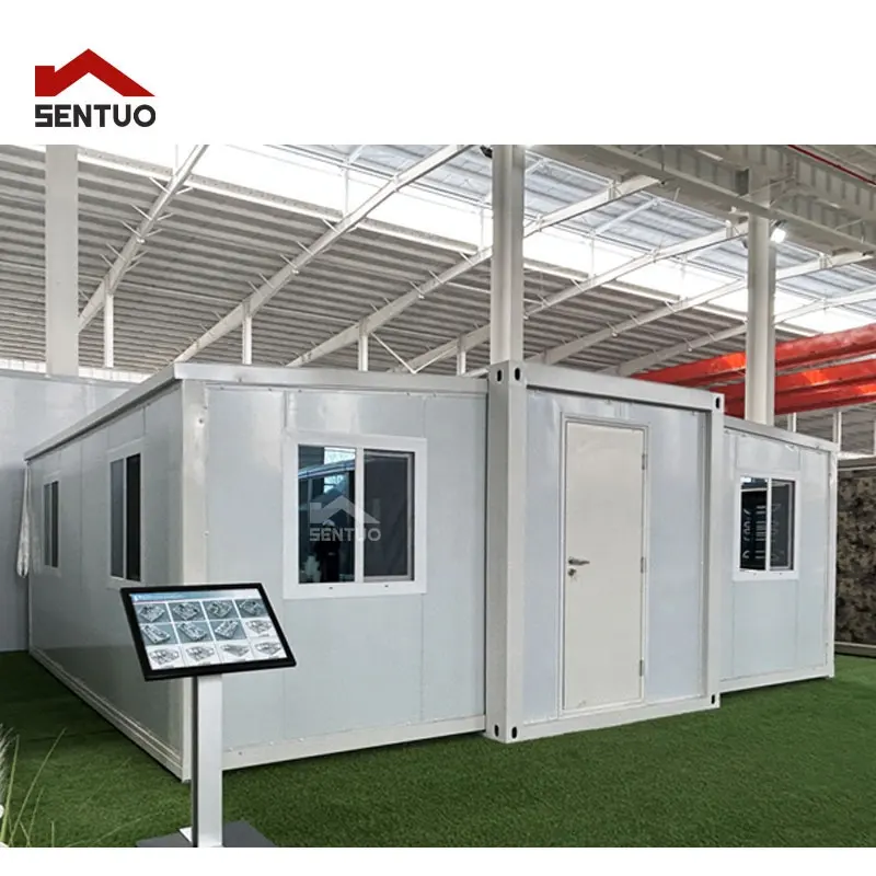 Ready Made 20Ft 40Ft Prefab Mobile Container Homes Prefabricated Folding Expandable Living Container Houses of 2 rooms 3 rooms