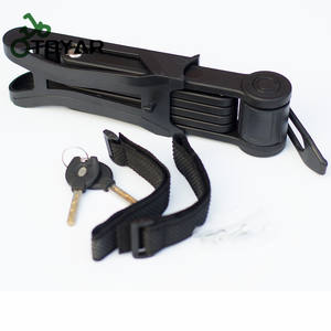 Verrou de vélo pliant avec support flexible dans un Design <span class=keywords><strong>Compact</strong></span>, verrouillage sécurisé et anti-rayures pour les deux roues, Six verrous pliants - Product Image 3