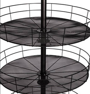 Metal Round <strong>Spinner</strong> <strong>Display</strong> <strong>Rack</strong> with <strong>Wire</strong> Mesh Free Standing Counter Top <strong>Display</strong> Stand for Dolls and Shelf Use - Product Image 4