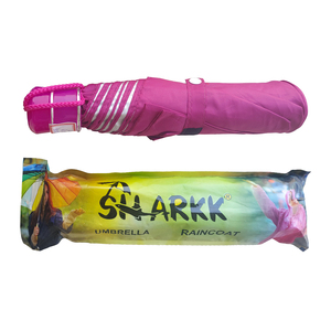 ร่มพับ 3 ตอน สีชมพู ขนาดกะทัดรัด น้ำหนักเบา สำหรับเดินทาง ป้องกันฝน สำหรับผู้ชายและผู้หญิง พร้อมโครงสร้างแข็งแรง ทนลมแรง - Product Image 2