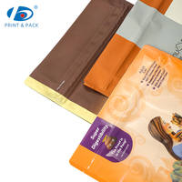 Sacs d'emballage personnalisés pour aliments pour animaux de compagnie avec soufflet latéral pour aliments protéinés pour chats, sacs d'emballage haute barrière avec fermeture éclair