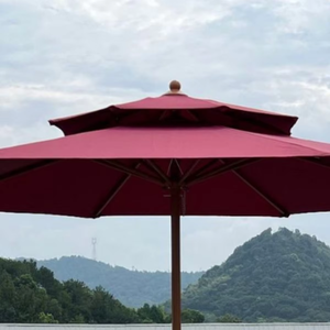 Parasol de terrasse haut de gamme à double colonne centrale pour l'extérieur, idéal pour la protection solaire dans les jardins, villas, maisons, sur les plages, balcons et pour le <span class=keywords><strong>camping</strong></span>. - Product Image 3