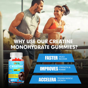 Suplemento sanitario de precio más bajo, gomitas orgánicas de creatina monohidratada que mejoran la fuerza y la potencia del atleta - Product Image 4