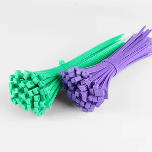 Green Self-locking nylon cable ties 8inch plastic self lock zip ties