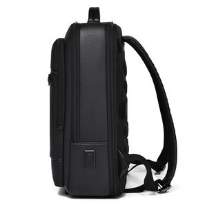 OEM Wholesale PU Business Laptop <b>Backpack</b> with USB Charging Port Multi Pocket 15.6 Inch <b>Faux</b> <b>Leather</b> Travel School <b>Backpack</b> - Product Image 2