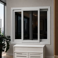 Fenêtre coulissante en PVC avec verre trempé, design européen, insonorisée, conforme aux codes de construction les plus stricts pour les hôtels