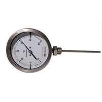Baumer CBF2 Bimetallic Temperature Gauge Stainless Steel Dial Thermometer 100mm Dial 0-160C IP65 Industrial