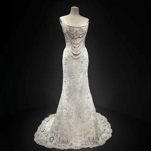 Vestido de Novia Moderno NT08 con Apliques, Manga Larga, Espalda de Perlas y Diseño de Encaje, Elegante Vestido de Novia para - Product Image 2