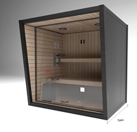 Panel Kontrol Sauna Portabel Listrik Inframerah Kayu Solid Triunity untuk Dalam/Luar Ruangan 3-Orang
