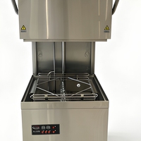 Lave-vaisselle professionnel à capot avec levage automatique du couvercle pour restaurants, hôtels et cuisines de traiteur