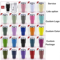 Gobelet isotherme personnalisé avec logo, 30 oz, 20 oz, tasse à café de voyage en acier inoxydable à double paroi, gobelets de voyage de 20 oz avec couvercle et paille