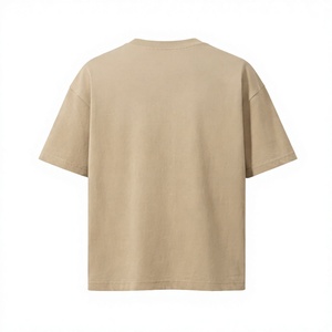 เสื้อยืดคอกลมผู้ชายผ้าเจอร์ซีย์เนื้อผ้าฝ้ายแท้ 100% คุณภาพสูง แบบสวมใส่สบาย ระบายอากาศได้ดี แขนสั้น ทรงโอเวอร์ไซส์ รับผลิตตามสั่ง (OEM) ขายส่ง - Product Image 5