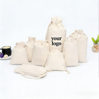 Sac pochette en lin mousseline écologique en tissu coloré personnalisé résistant et uni personnalisé petit sac nautique en toile de coton avec cordon de serrage
