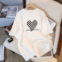 T-shirt léger et luxueux en pur coton 240g pour femmes-Haut ample et confortable à épaules tombantes pour l'été