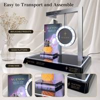 Présentoir LED en acrylique moderne et portable pour parfums de luxe, support détachable pour maquillage