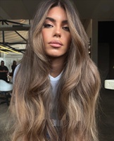Pelucas de Cabello Virgen Remy con Ondas Grandes y Reflejos Marrón Ceniza, con Línea de Cabello Pre-Depilada, sin Pegamento, con Cutícula Alineada, Venta al Por Mayor