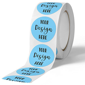 สติกเกอร์ฉลากกลมพิมพ์โลโก้ส่วนตัวแบบกำหนดเอง ความละเอียด 1200dpi คุณภาพสูง กันน้ำ แบบม้วน - Product Image 1