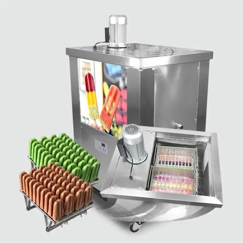 Machine à sucettes glacées entièrement automatique à 2 moules, machine à sucettes glacées commerciale