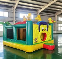 Château gonflable pour enfants épaissi, thème singe, combo combiné saut et toboggan, fourni par le fabricant, pour usage commercial et location