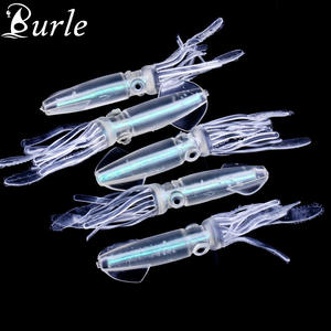 Señuelo Artificial de Pesca en Agua Salada, Tubo de PVC Luminoso de Color, Cebo Suave para Calamar, 10cm/8g, el Más Vendido en AliExpress, Fábrica Weihai - Product Image 5