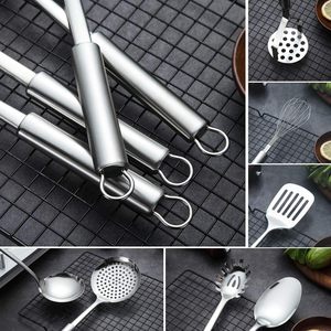 Ensemble d'ustensiles de cuisine classiques en acier inoxydable de haute qualité avec poignées, kit d'ustensiles de cuisson durables pour la maison - Product Image 4