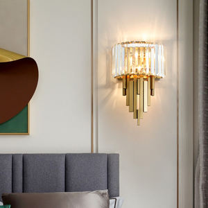 New Design 2 Light up and Down Glass Artistic Decoration Home <b>Modern</b> Led Crystal Wall <b>Lamp</b> Corridor Bedroom - Product Image 1