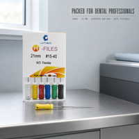 JINGC Vente Chaude Limes K Dentaires Manuelles en NiTi à Usage Manuel 6 Pièces/Emballage 21/25mm # Instruments endodontiques certifiés CE 15-40 pour le traitement des canaux radiculaires