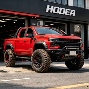 Jantes tout-terrain forgées T6061-T6 avec design Beadlock <span class=keywords><strong>pour</strong></span> Toyota Tacoma/Ford F-150 	 Jantes de camion 4x4 personnalisées PCD ET noir mat avec garniture rouge - Product Image 5