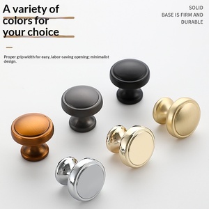 Simple Modern Minimalist Single-Hole Solid Aluminum Alloy Pull Handle and <strong>Knob</strong> for Cabinet Dresser Shoe Cabinet Wardrobe - Product Image 3