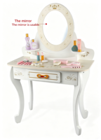 Mini Trousse de Maquillage pour Enfants, Jouet de Jeu, Ensemble d'Outils de Coiffure et de Beauté Neutre pour la Maison, Table de Maquillage Combinée