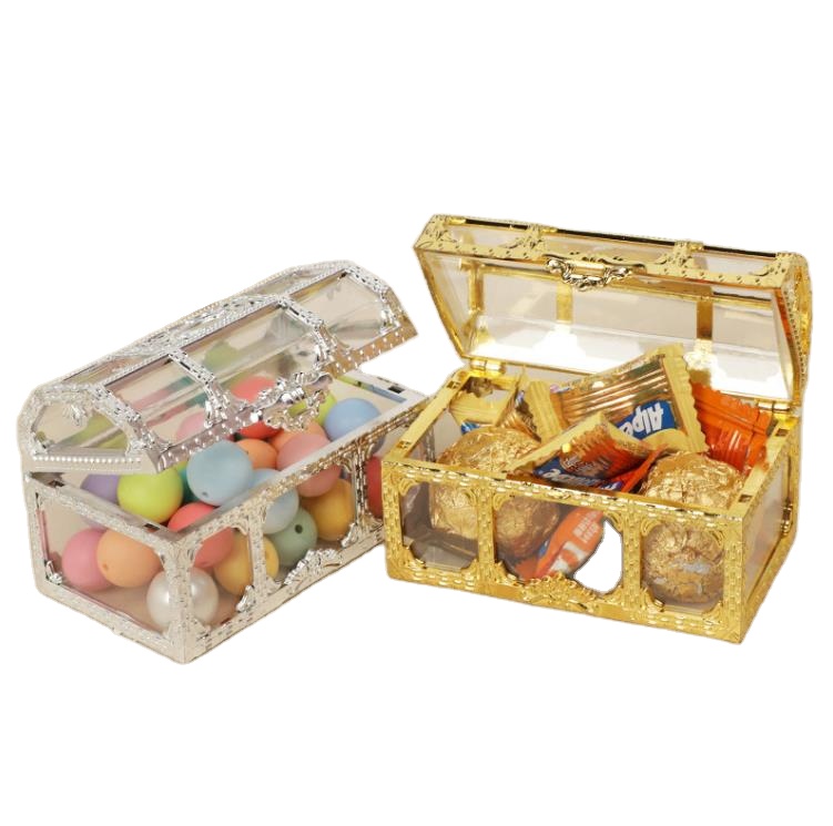 Boîte à Trésor Pirate Transparente - 10,5x8x6,5 Cm - Coffret à Bijoux, Souvenirs, Bitcoin - Pour Enfants Et Adultes