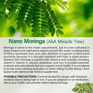 OEM/ODM Marque privée Poudre d'extrait de feuilles de Moringa oleifera pure Végétalien Certifié biologique 60 capsules pour adultes Immunité - Product Image 3