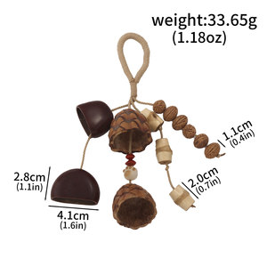 Adornos Colgantes Hechos a Mano, Campanas de Viento con Sonido, Paquete de Bolsitas de Semillas Naturales para Deseos, Decoración de Jardín, Colgante, Amuleto para <span class=keywords><strong>Coche</strong></span> - Product Image 6