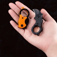 Mini roestvrijstalen opvouwbaar zakgereedschap, lichtgewicht reisaccessoire met veiligheidsvingerringgreep en riemclip