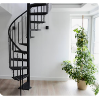 Escalier en colimaçon moderne pour intérieur, escalier rotatif avec garde-corps pour villa / hôtel / bâtiment commercial