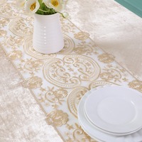 Tissu de table rectangulaire épais garni de dentelle de velours simple occidental ensemble mariages événements affichage de bijoux tissu de luxe en Chine
