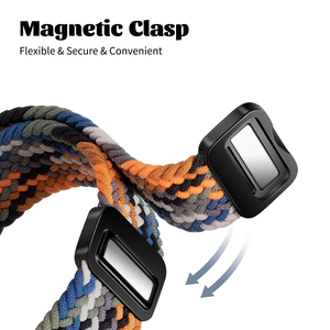 Correa Ajustable de 20mm 22mm, Banda Deportiva Transpirable de Tela Elástica con Cierre Magnético de Nailon para Reloj Inteligente, para Hombre y <span class=keywords><strong>Mujer</strong></span> - Product Image 4