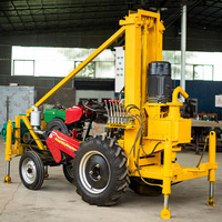 Nouveau moteur diesel automatique puissant tracteur perceuse à eau bien monté sur véhicule hydraulique remorque perceuse ensemble fermes