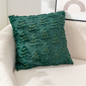 Nueva Funda de Almohada de Felpa 3D con Bordado de Árbol de <span class=keywords><strong>Navidad</strong></span>, Diseño <span class=keywords><strong>Moderno</strong></span> para Decoración Navideña del Hogar, Venta al por Mayor de Fábrica - Product Image 1