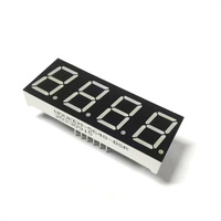 Layar LED 7 Segmen 4 Digit Super Merah (620-625 NM) 0,56 Inci Houkem-5648-A/BSR 12 pin 4 Titik